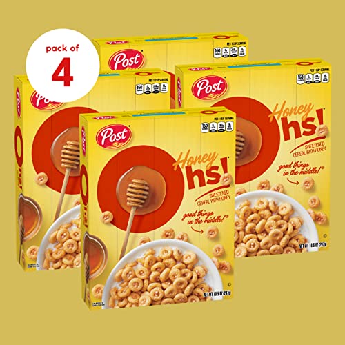 Honey Graham Ohs Cereal, 10.5Oz Box Pack Of 4