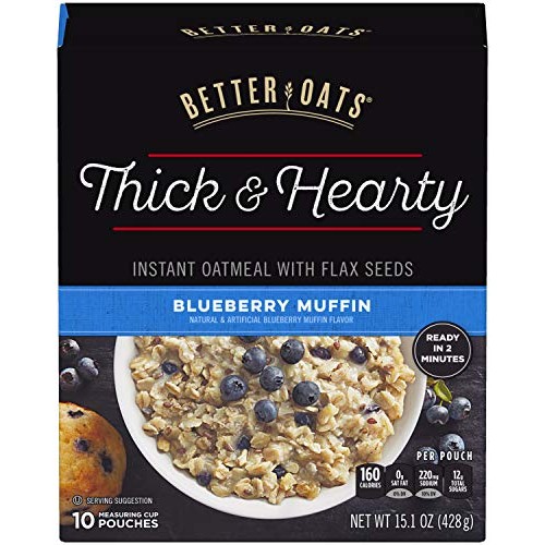 Post Better Oats Thick &Amp; Hearty Whole Grain Instant Oatmeal With