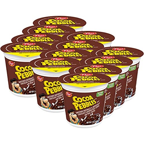 Post Cocoa Pebbles Breakfast Cereal, Portable Individual Cereal
