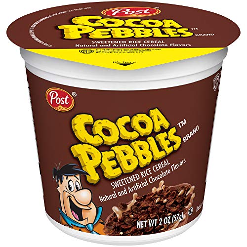 Post Cocoa Pebbles Breakfast Cereal, Portable Individual Cereal