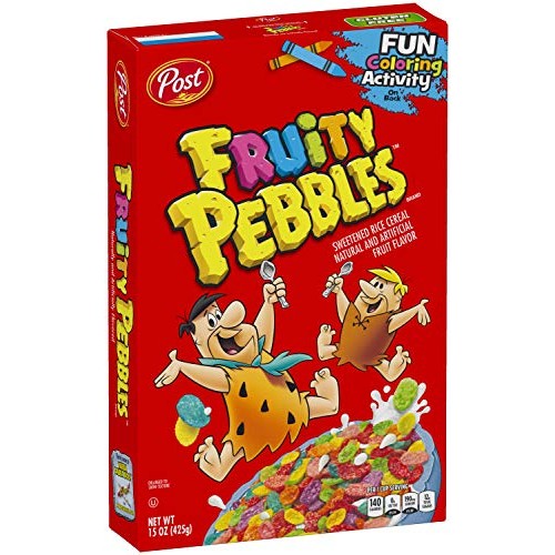 Post Fruity Pebbles Cereal, Gluten Free,10 Essential Vitamins An