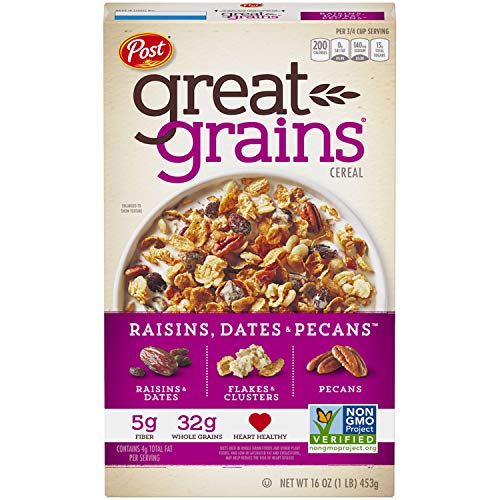 Post Great Grains Raisins, Dates &Amp; Pecans Whole Grain Cereal, 16