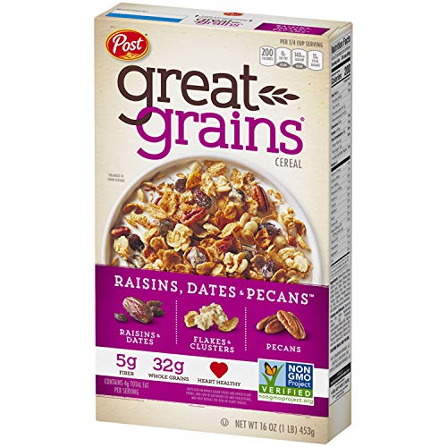 Post Great Grains Raisins, Dates &Amp; Pecans Whole Grain Cereal, 16