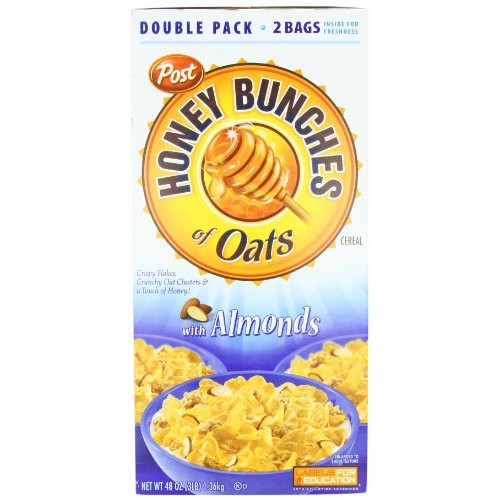 Post Honey Bunches Of Oats With Almonds Cereal Box, 1.36 Kg