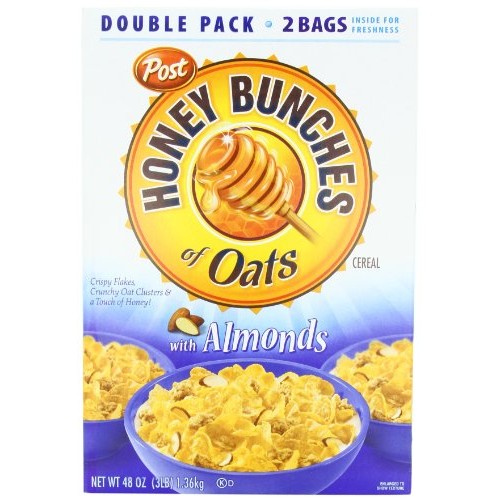 Post Honey Bunches Of Oats With Almonds Cereal Box, 1.36 Kg