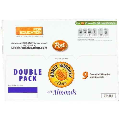 Post Honey Bunches Of Oats With Almonds Cereal Box, 1.36 Kg