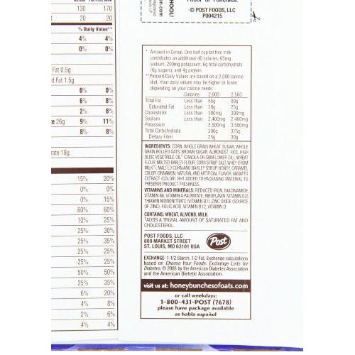 Post Honey Bunches Of Oats With Almonds Cereal Box, 1.36 Kg
