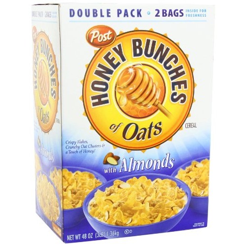 Post Honey Bunches Of Oats With Almonds Cereal Box, 1.36 Kg