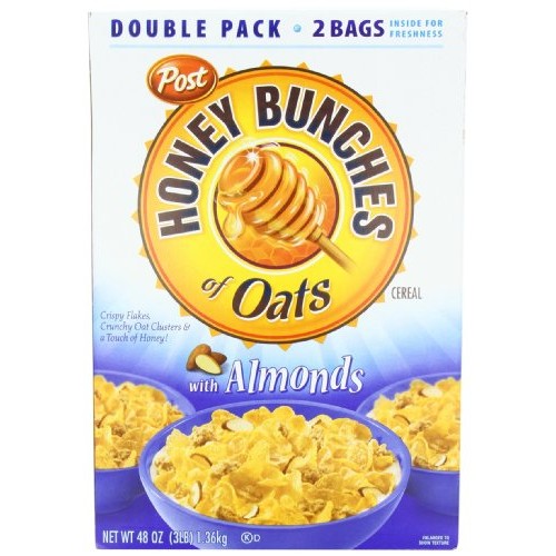 Post Honey Bunches Of Oats With Almonds Cereal Box, 1.36 Kg