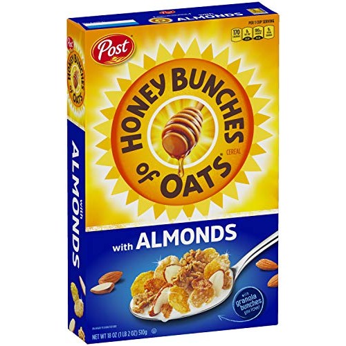 Post Honey Bunches Of Oats With Crispy Almonds, Whole Grain, Low