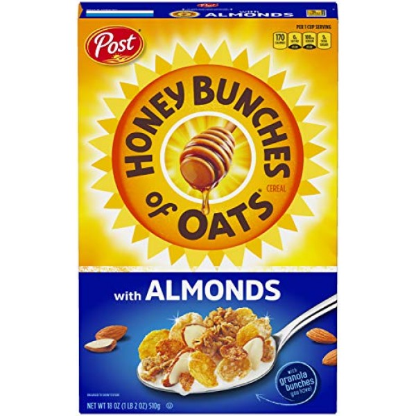 Post Honey Bunches of Oats with Crispy Almonds, Whole Grain, Low...
