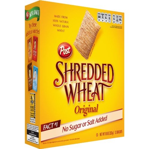 Post Shredded Wheat Original Cereal 18-Biscuits, 15-Ounce Boxe