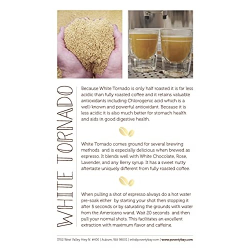 White Coffee - 2Lb Bag Of White Coffee Beans Roasted By Poverty