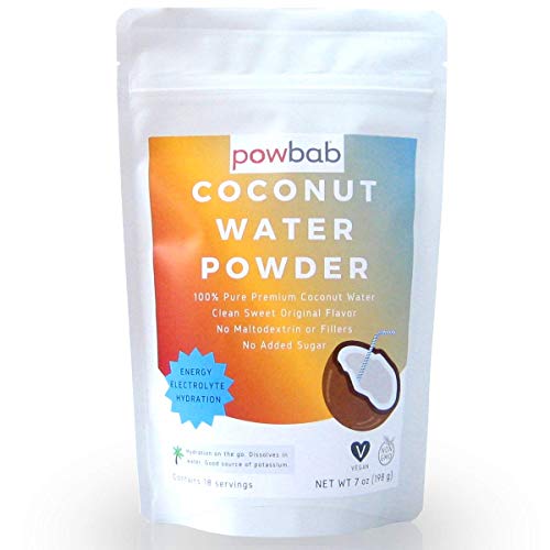 Powbab Coconut Water Powder From 100% Organic Coconut. Pure Raw