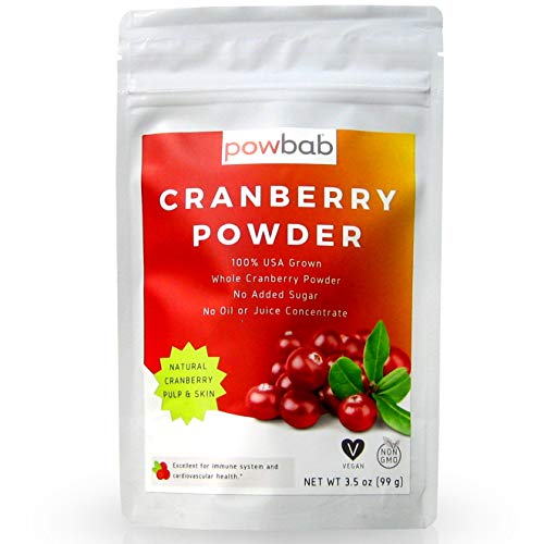 Powbab Cranberry Powder From 100% Usa Grown Organic Dried Cranbe