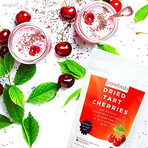 powbab Dried Tart Cherries Unsweetened - 100% USA Grown Organic ...