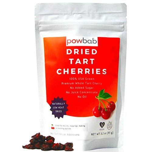 powbab Dried Tart Cherries Unsweetened - 100% USA Grown Organic ...