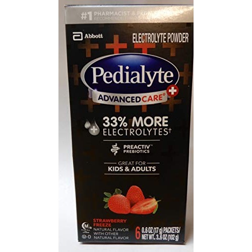 Pedialyte Advanced Care+ Electrolyte Solution Packets Strawberry