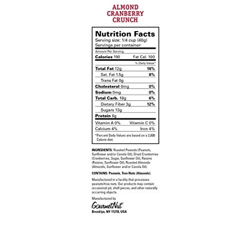 Power Up Trail Mix, Almond Cranberry Crunch Trail Mix, Non-Gmo,