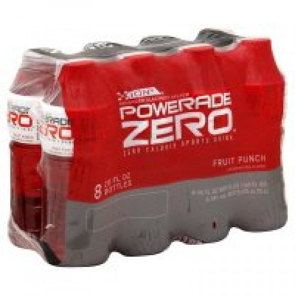 Powerade energy drink zero fruit punch 8 pack 20 oz bottles