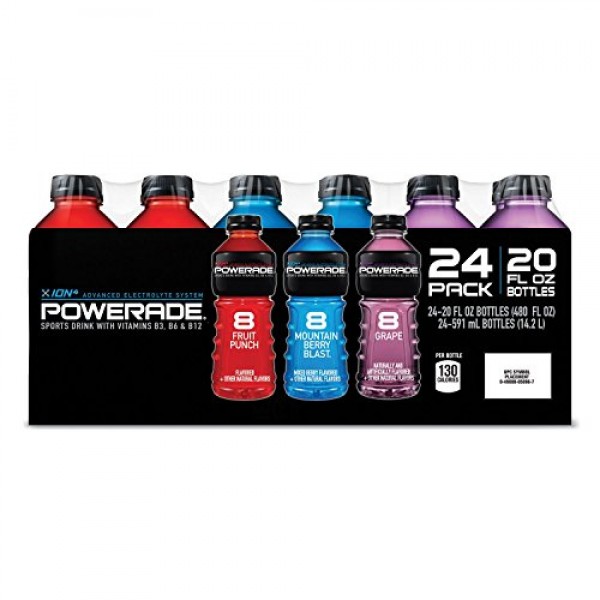 Powerade Sports Drink Variety Pack 20 Oz Bottle, 12 Count
