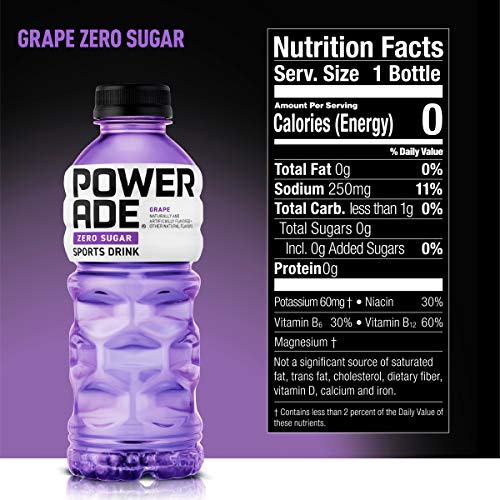 Powerade Zero, Zero Calorie Electrolyte Enhanced Sports Drinks,