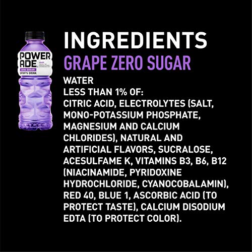 Powerade Zero, Zero Calorie Electrolyte Enhanced Sports Drinks,
