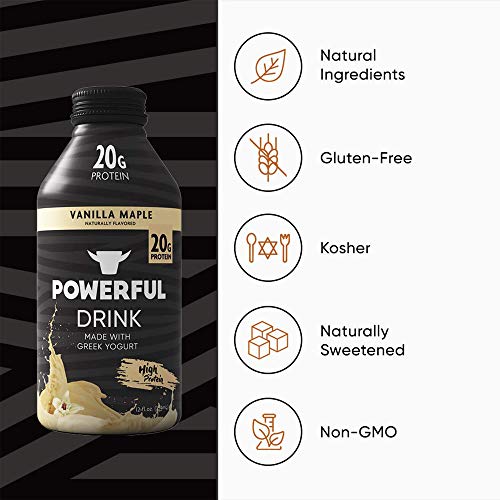 Powerful, High Protein Shakes, 20G Protein, Greek Yogurt, Low Ca