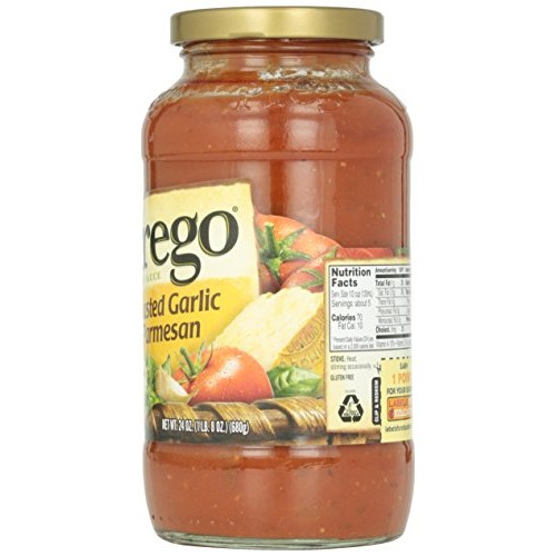 Prego Italian Pasta Sauce, Roasted Garlic Parmesan, 24 Ounce Pa