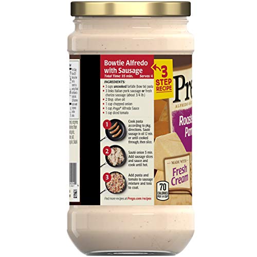 Prego Pasta Sauce, Alfredo Sauce With Roasted Garlic And Parmesa Prego Pasta Sauce, Alfredo Sauce With Roasted Garlic And Parmesa