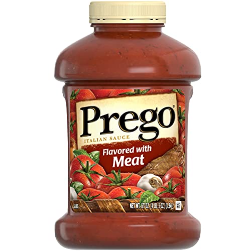 Prego Pasta Sauce, Flavored With Meat, 67 Oz