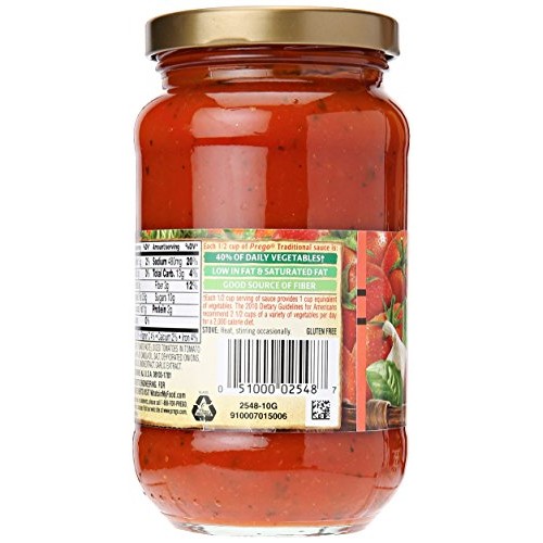 Prego Pasta Sauce, Traditional, 14 Oz. Jar