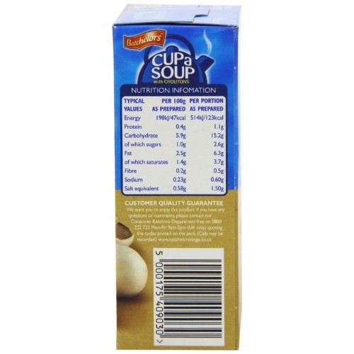 Batchelors Cup A Soup With Croutons Cream Of Mushroom 4S 99G