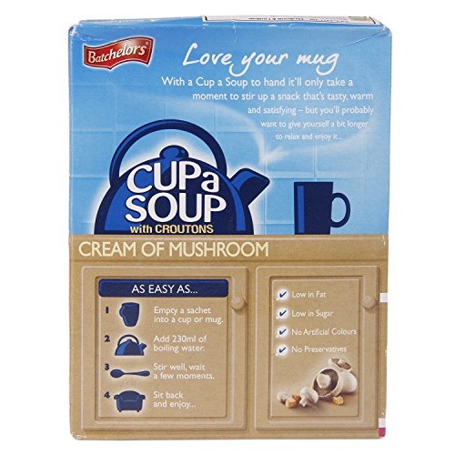 Batchelors Cup A Soup With Croutons Cream Of Mushroom 4S 99G