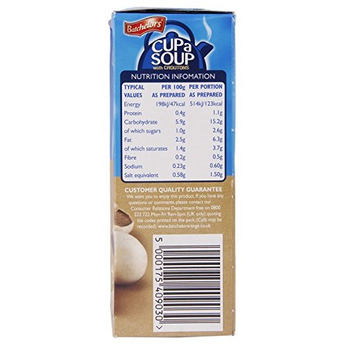 Batchelors Cup A Soup With Croutons Cream Of Mushroom 4S 99G