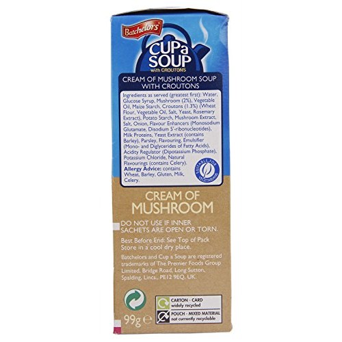 Batchelors Cup A Soup With Croutons Cream Of Mushroom 4S 99G