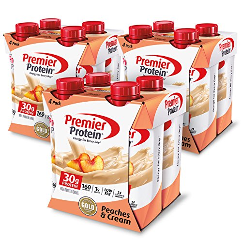 Premier Protein Protein Shake, Peaches And Cream, 12 Count