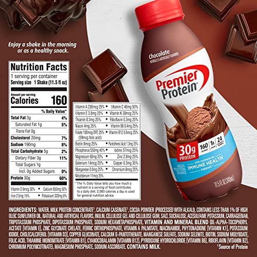 Premier Protein 30G Protein Shake, Chocolate, 11.5 Fl Oz