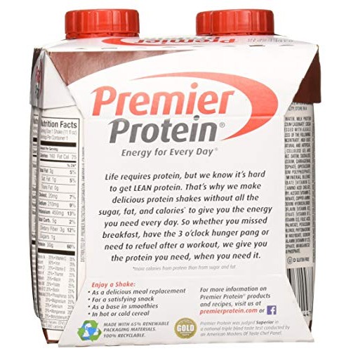 Premier Protein 30G Protein Shakes, Chocolate, 11 Fluid Ounces,