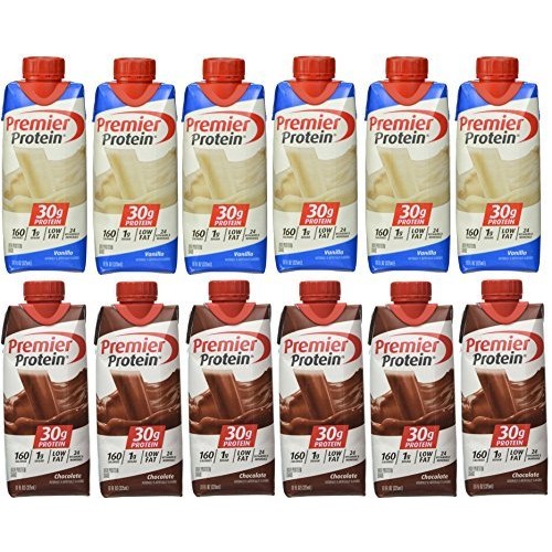 Premier Protein 6 Chocolate And 6 Vanilla Shakes 11Oz By Premier