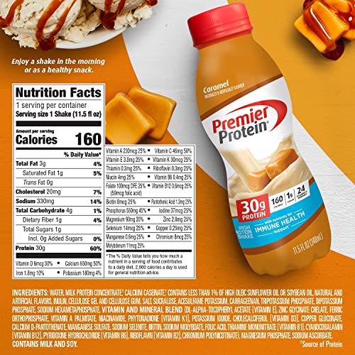 Premier Protein Shake, Caramel, 11.5 Fl. Oz Pack Of 12