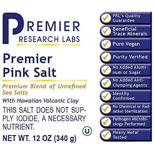 Premier Research Pink Salt, 12 Oz, Premium Blend Of Unrefined Se