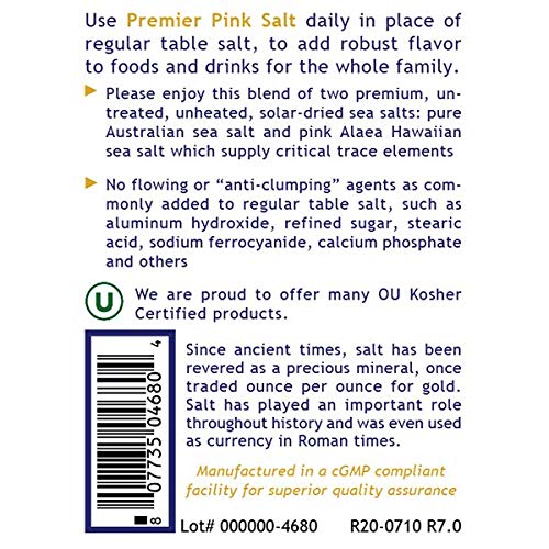 Premier Research Pink Salt, 12 Oz, Premium Blend Of Unrefined Se