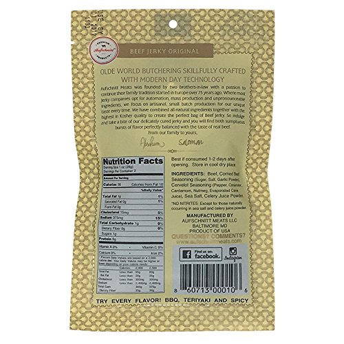 Aufschnitt Grass Fed Beef Jerky - Variety Pack - 5 Pack 2 Oz Ea