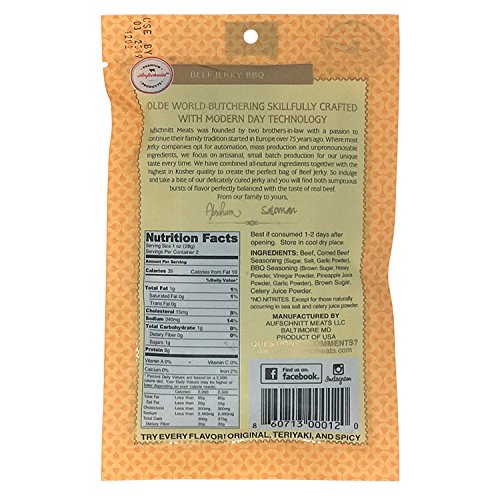 Aufschnitt Grass Fed Beef Jerky - Variety Pack - 5 Pack 2 Oz Ea