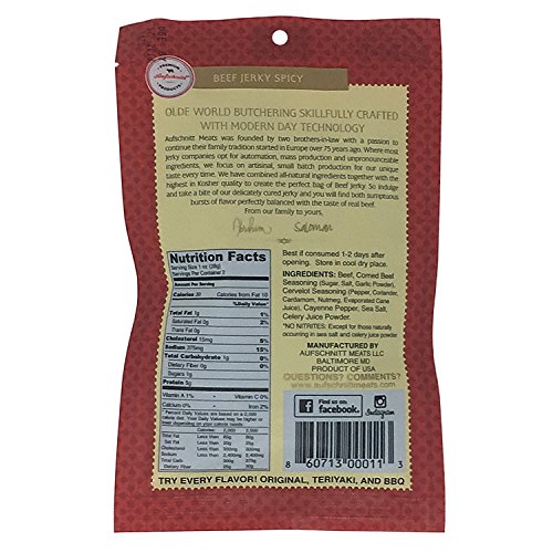 Aufschnitt Grass Fed Beef Jerky - Variety Pack - 5 Pack 2 Oz Ea