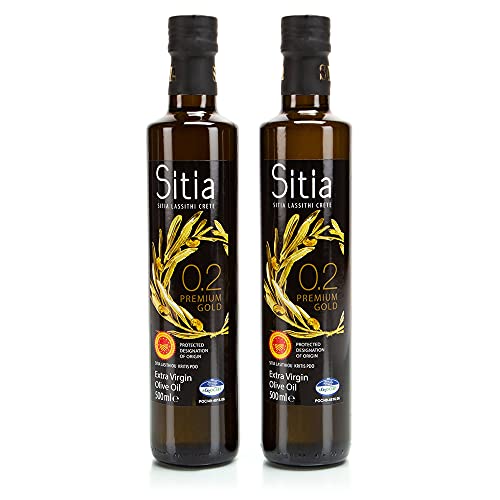 Premium Gold Sitia Olive Oil [2Pk Of 16.9Oz/500Ml] Cold Pressed,