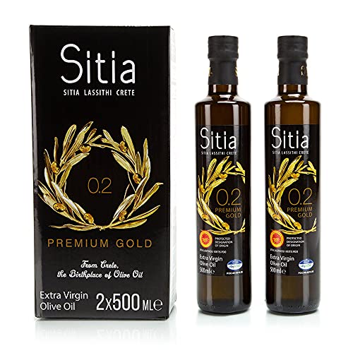 Premium Gold Sitia Olive Oil [2Pk Of 16.9Oz/500Ml] Cold Pressed,
