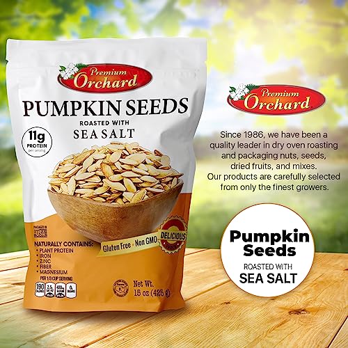 ROASTED PUMPKIN SEEDS to Eat in Shell by Premium Orchards MIXED ...