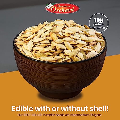 ROASTED PUMPKIN SEEDS to Eat in Shell by Premium Orchards MIXED ...